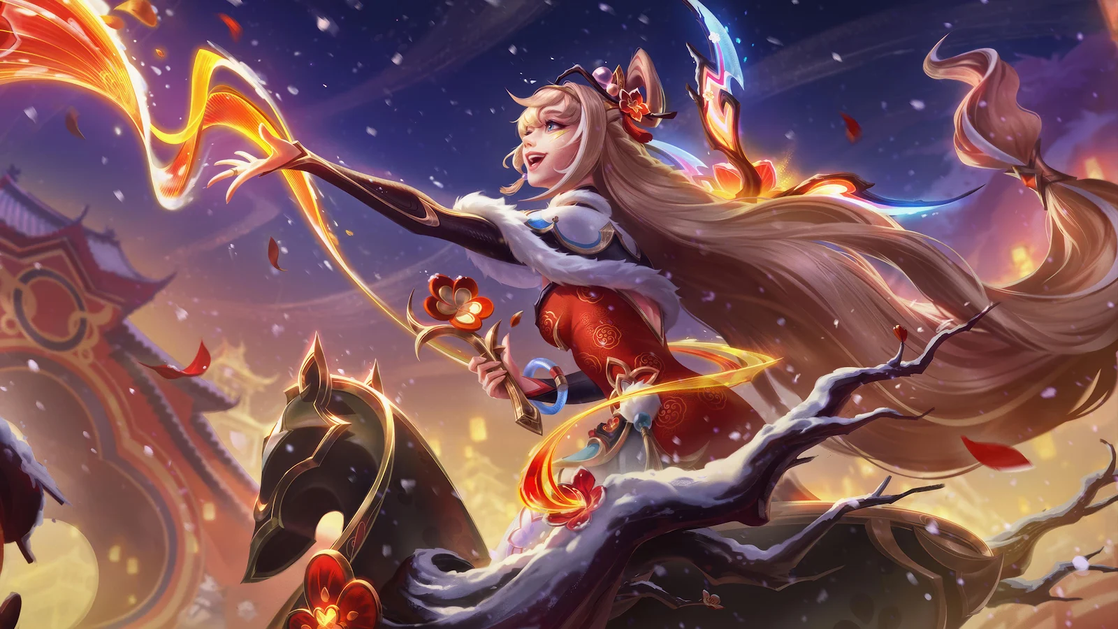 Lunar Empress Ashe - Digital Fantasy Art 4K Wallpaper (3840x2160)