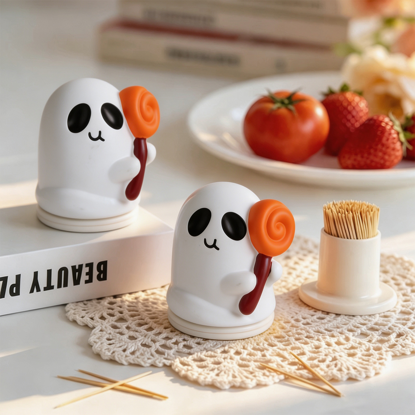 Toothpick box made of ABS, ghost shape