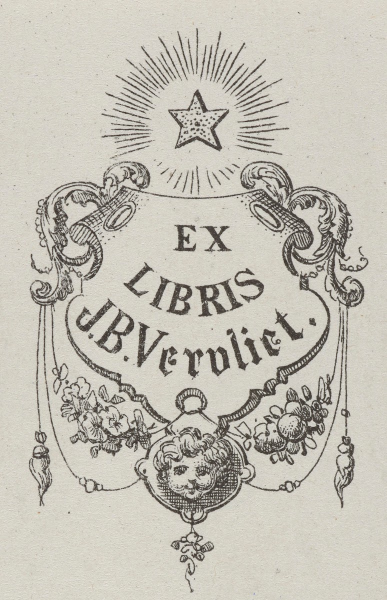Bookplate of JB Vervliet 1880