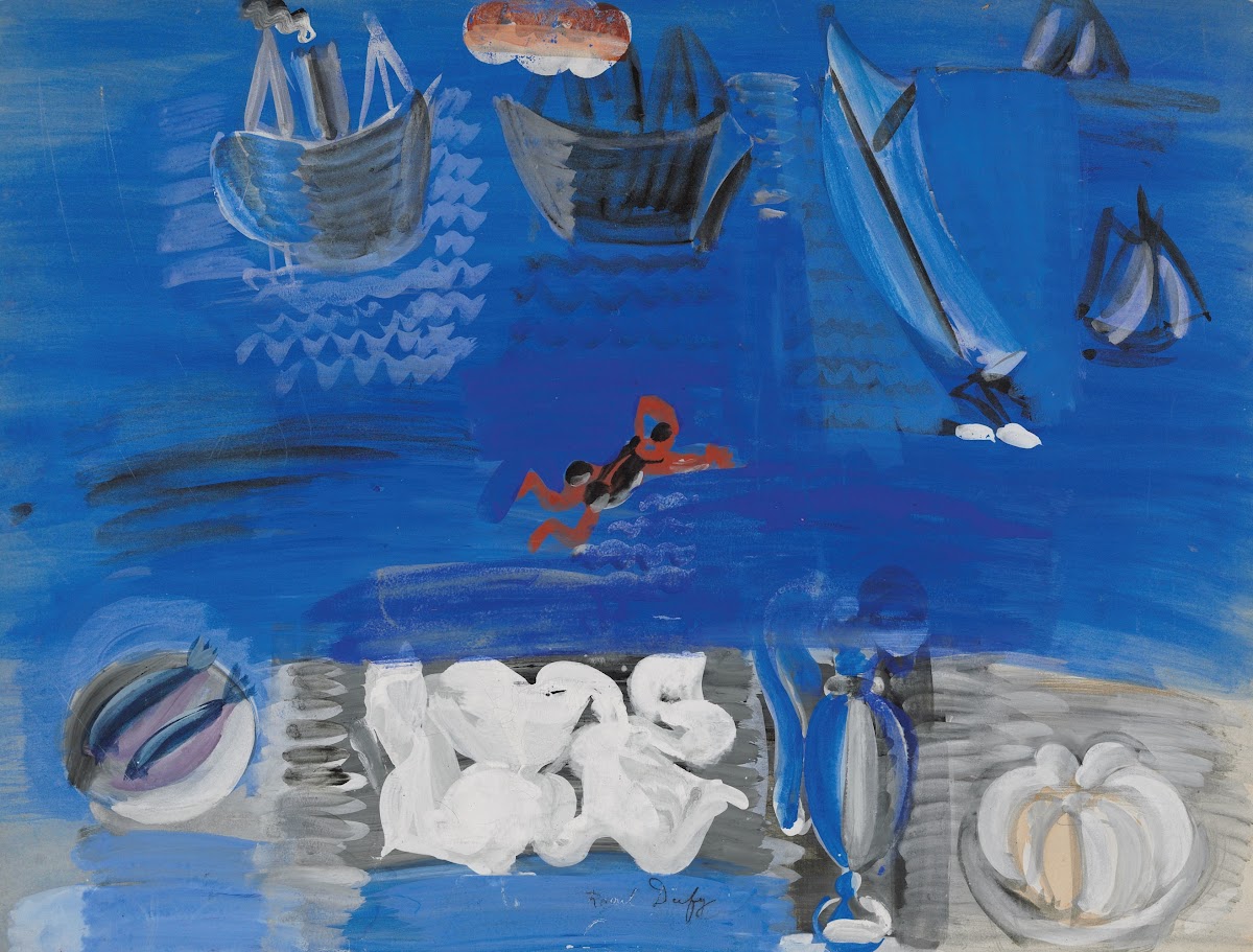 Nature morte et bateaux circa 1923