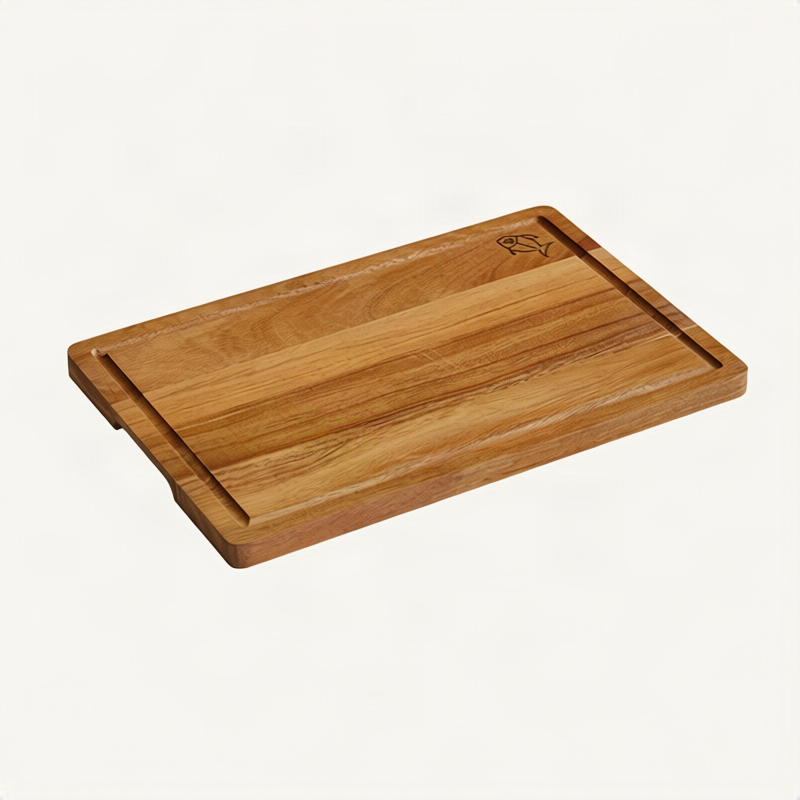 Holz-Schneidebrett, quadratisch, tragbar