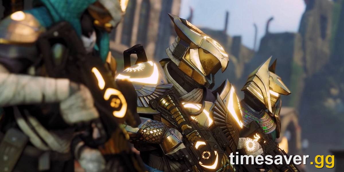 Guardians in gold Trials of Osiris armor in Destiny 2
