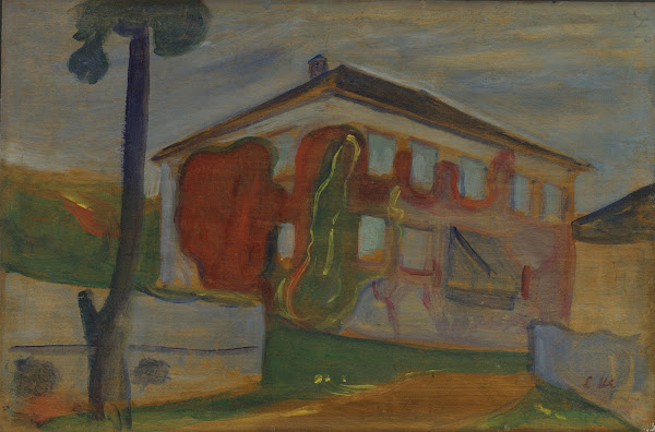 House with Red Virginia Creeper 1900
