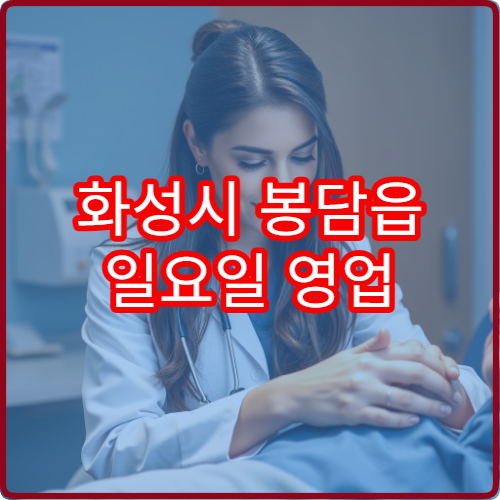 화성시 봉담읍 일요일 영업 약국 찾기 주요 위치와 운영 시간 정보