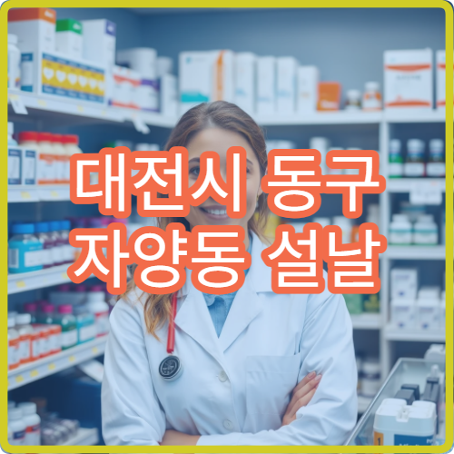 대전시 동구 자양동 설날 명절 연휴 운영 중인 당번 약국