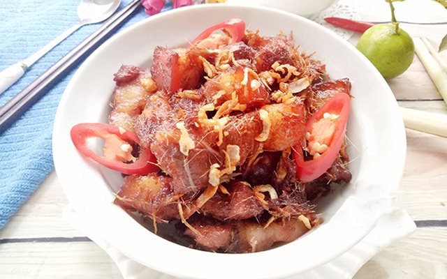 Thịt Ba Chỉ Kho Mắm Tép