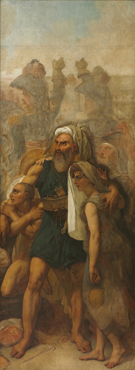 Egyptian Family Sketch for The Battle of the Pyramids c 1835