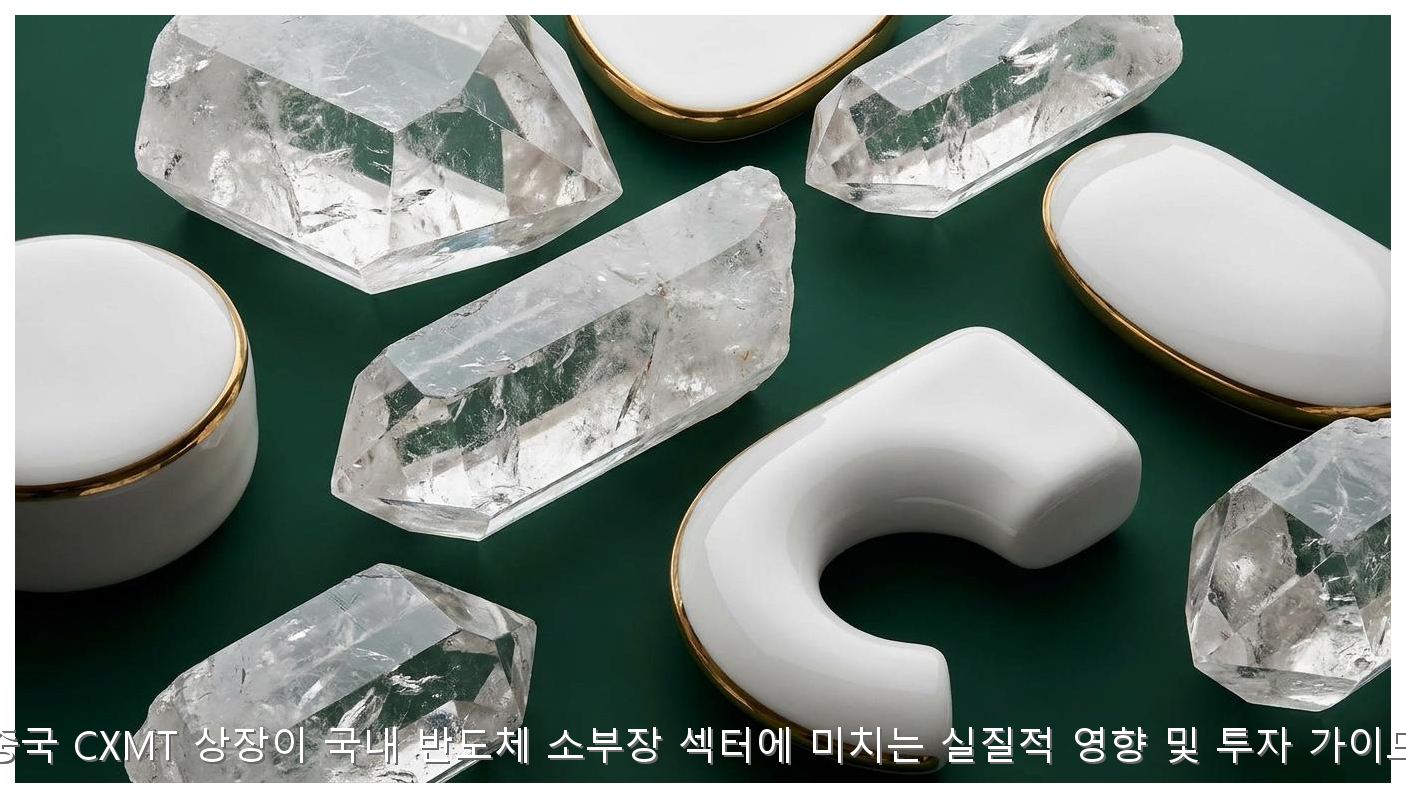 중국 CXMT 상장이 국내 반도체 소부장 섹터에 미치는 실질적 영향 및 투자 가이드 핵심 안내 및 분석 인포그래픽 (5)