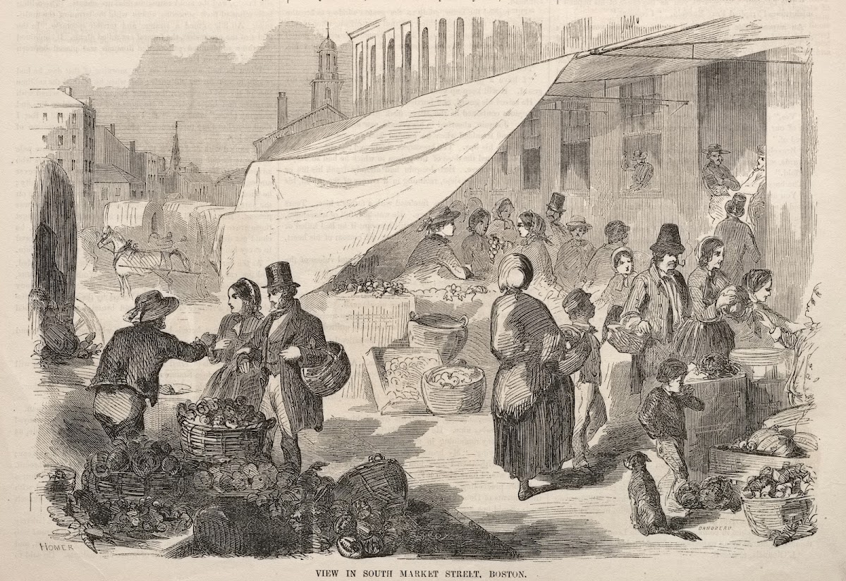 View in South Market Street Boston 1857