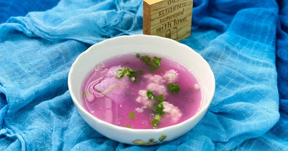 Canh Khoai Tím Nấu Thịt Xay
