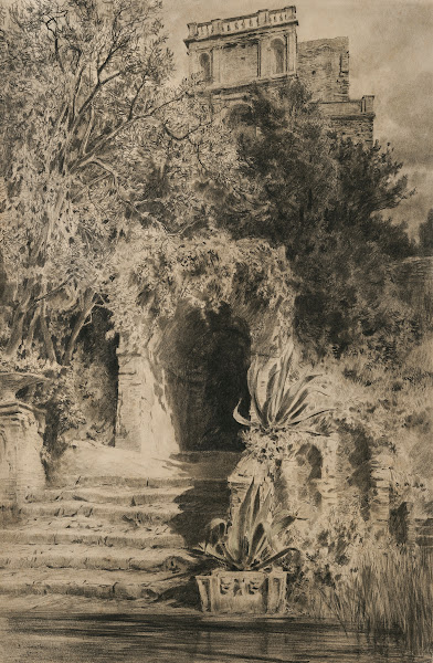 Im Park der Villa dEste in Tivoli 1898