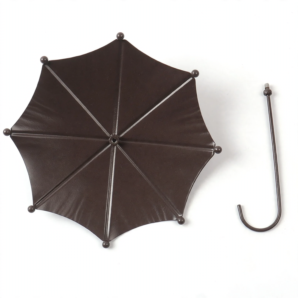 Iron bird bath in umbrella shape