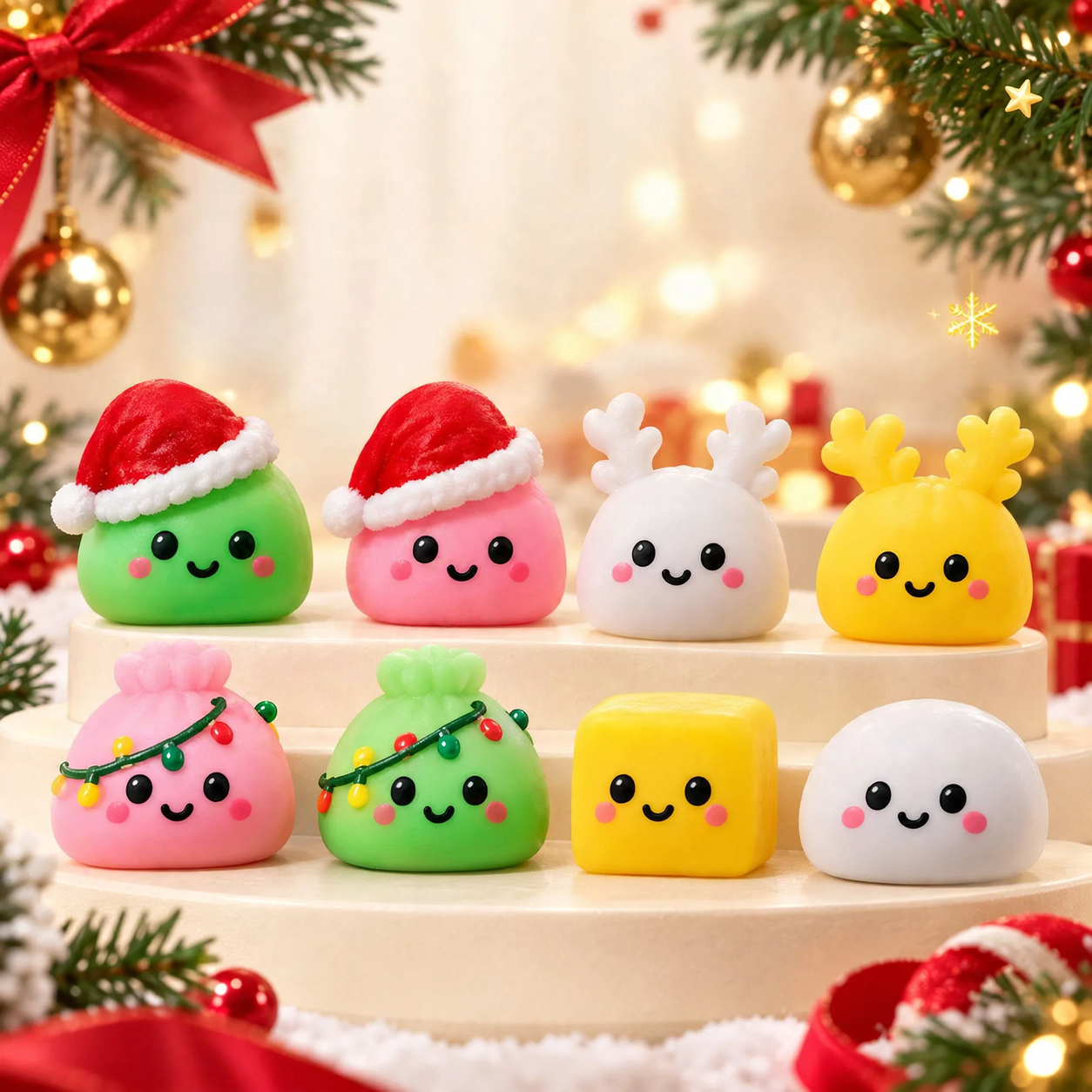 Weihnachts-Überraschungsset mit Quetschfiguren