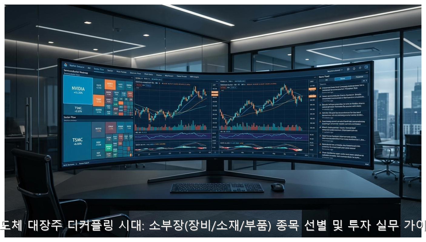 반도체 대장주 디커플링 시대: 소부장(장비/소재/부품) 종목 선별 및 투자 실무 가이드 핵심 안내 및 분석 인포그래픽 (8)