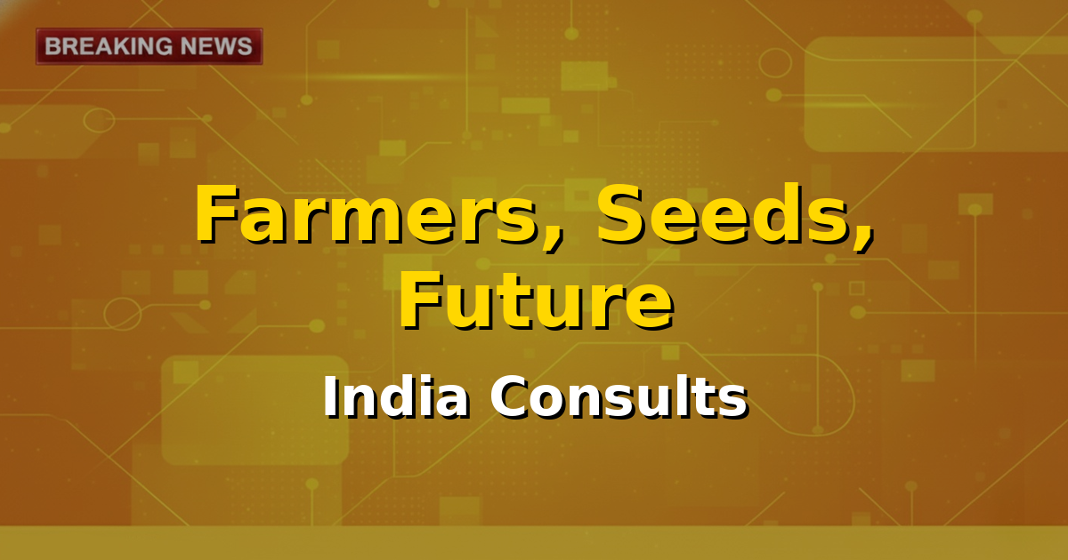 Union Agriculture Minister Shivraj Singh Chouhan engaging with a diverse group of farmers during a consultation session on new agricultural legislation.