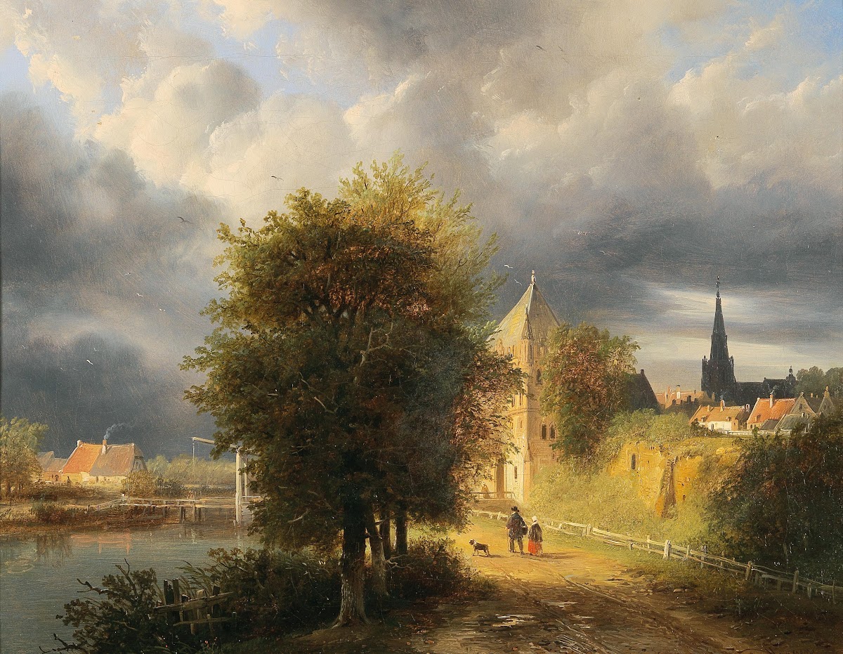 Storm Clouds over a Dutch Town