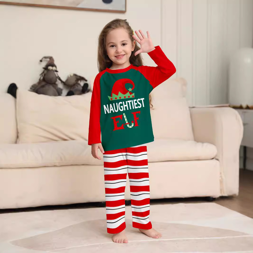 Family Pajama Set, Christmas Design, Striped