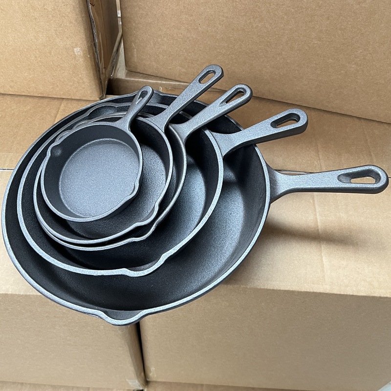 Gusseisen-Bratpfannen-Set, 5-teilig