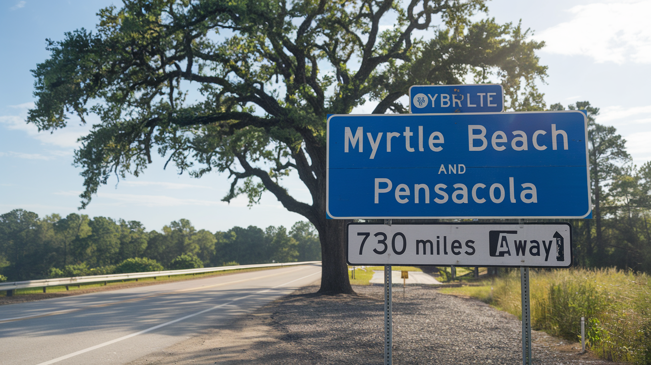 How Far Is Myrtle Beach from Pensacola? Travel Distance & Tips