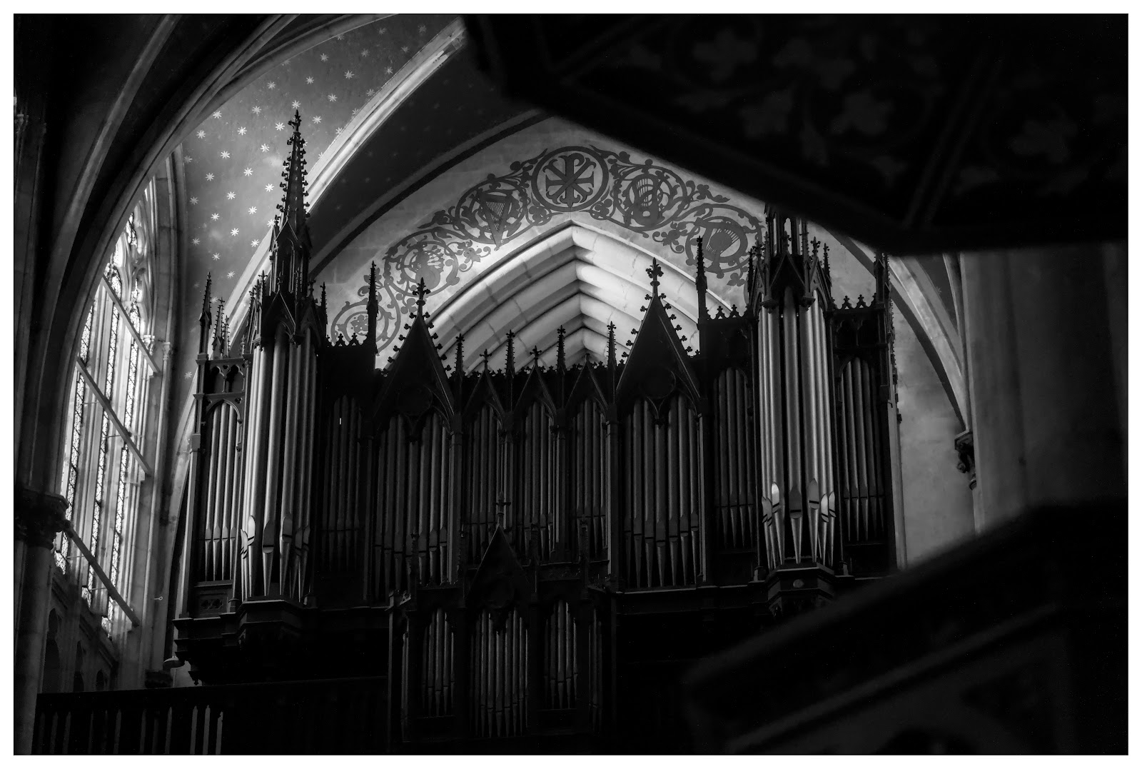Vue sur le grand orgue de la Basilique Saint-Epvre