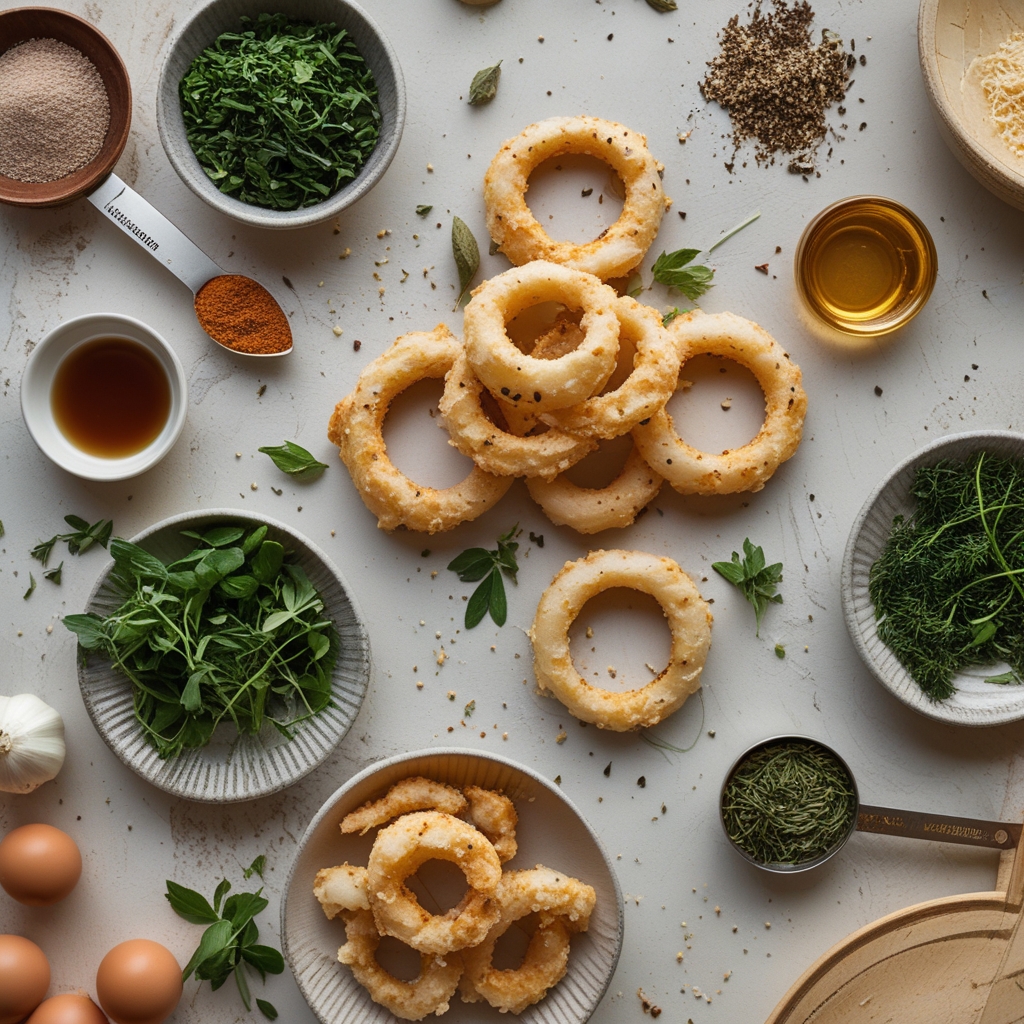 Ingredients for Viral Parmesan Onion Rings - Easy Homemade Crispy Snack