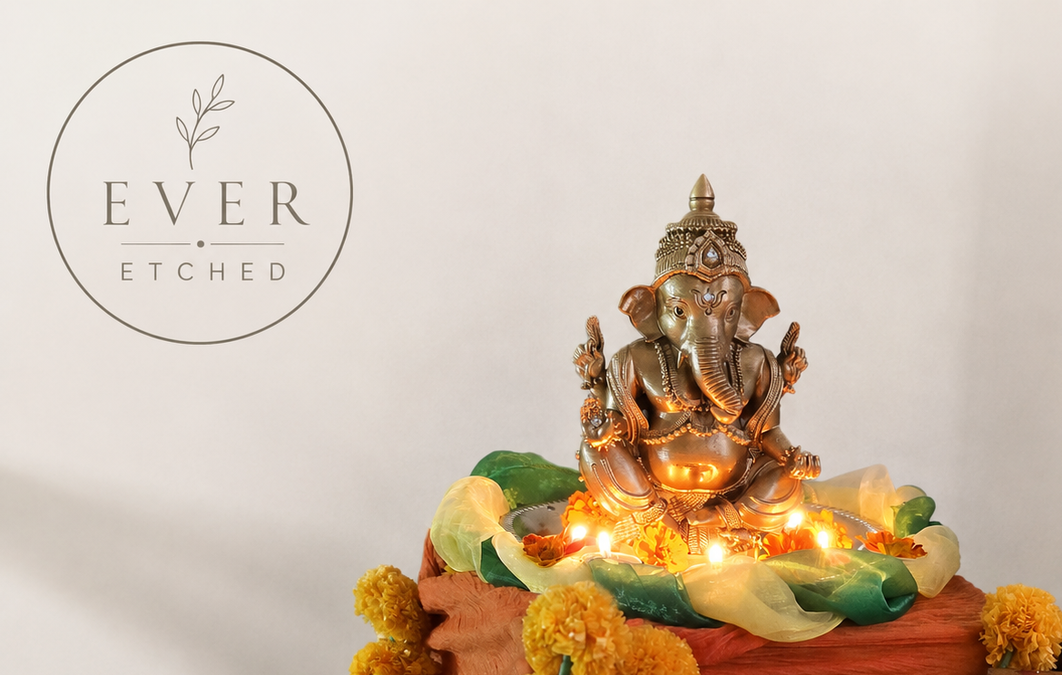 Ganesha Brass Finish Statue