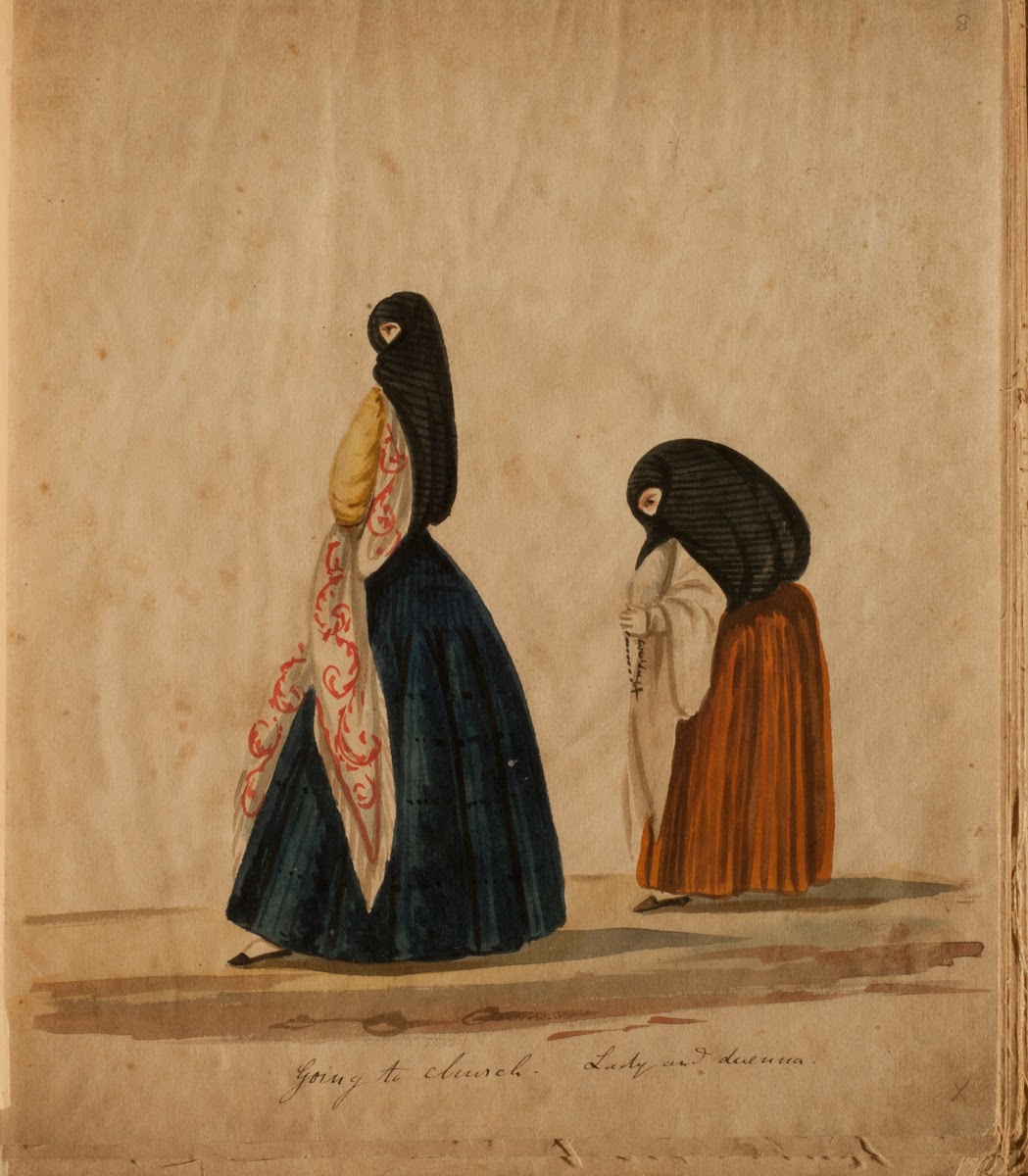Going to church  Lady and duenna circa 1850 1860