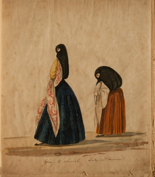 Going to church  Lady and duenna circa 1850 1860