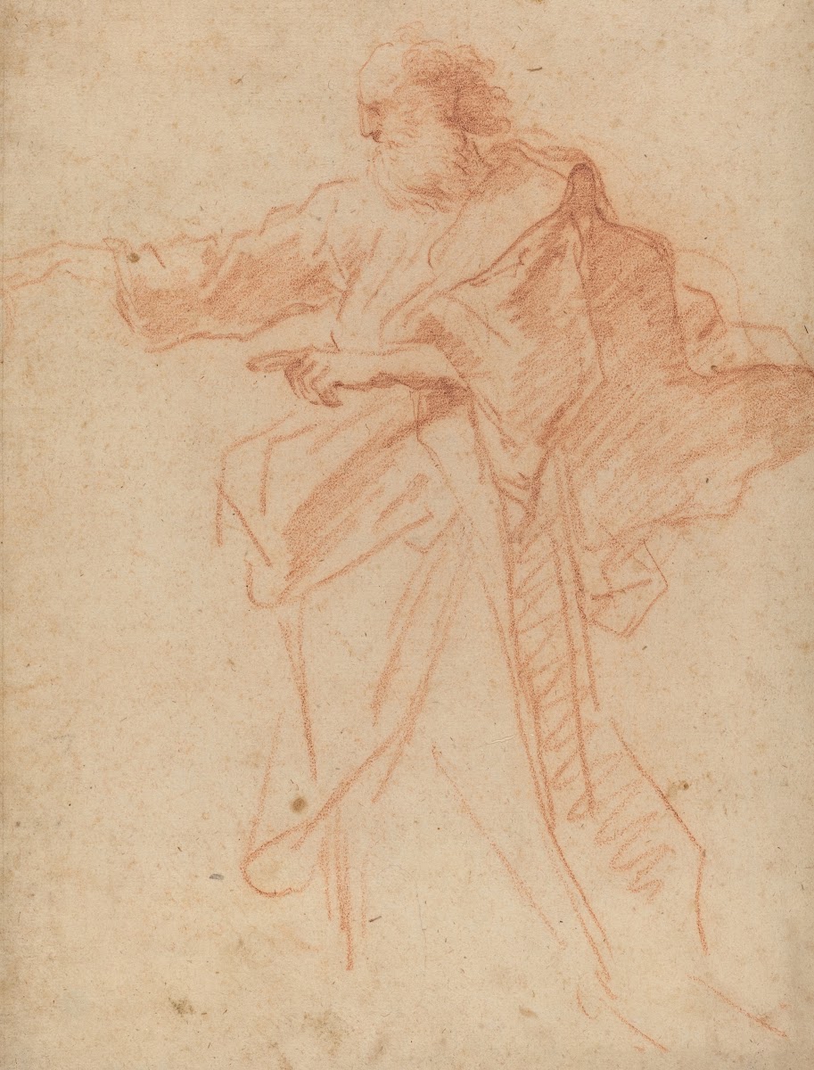 Standing Bearded Man Pointing Toward the Left mid 17th century