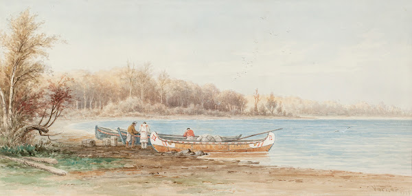 Canoes And Trappers 1881
