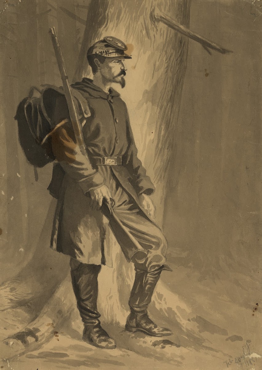 On picket in the woods 1864