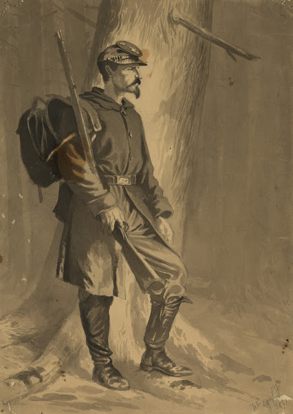 On picket in the woods 1864
