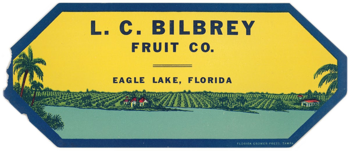 LC Bilbrey Fruit Company Label 1930 1950