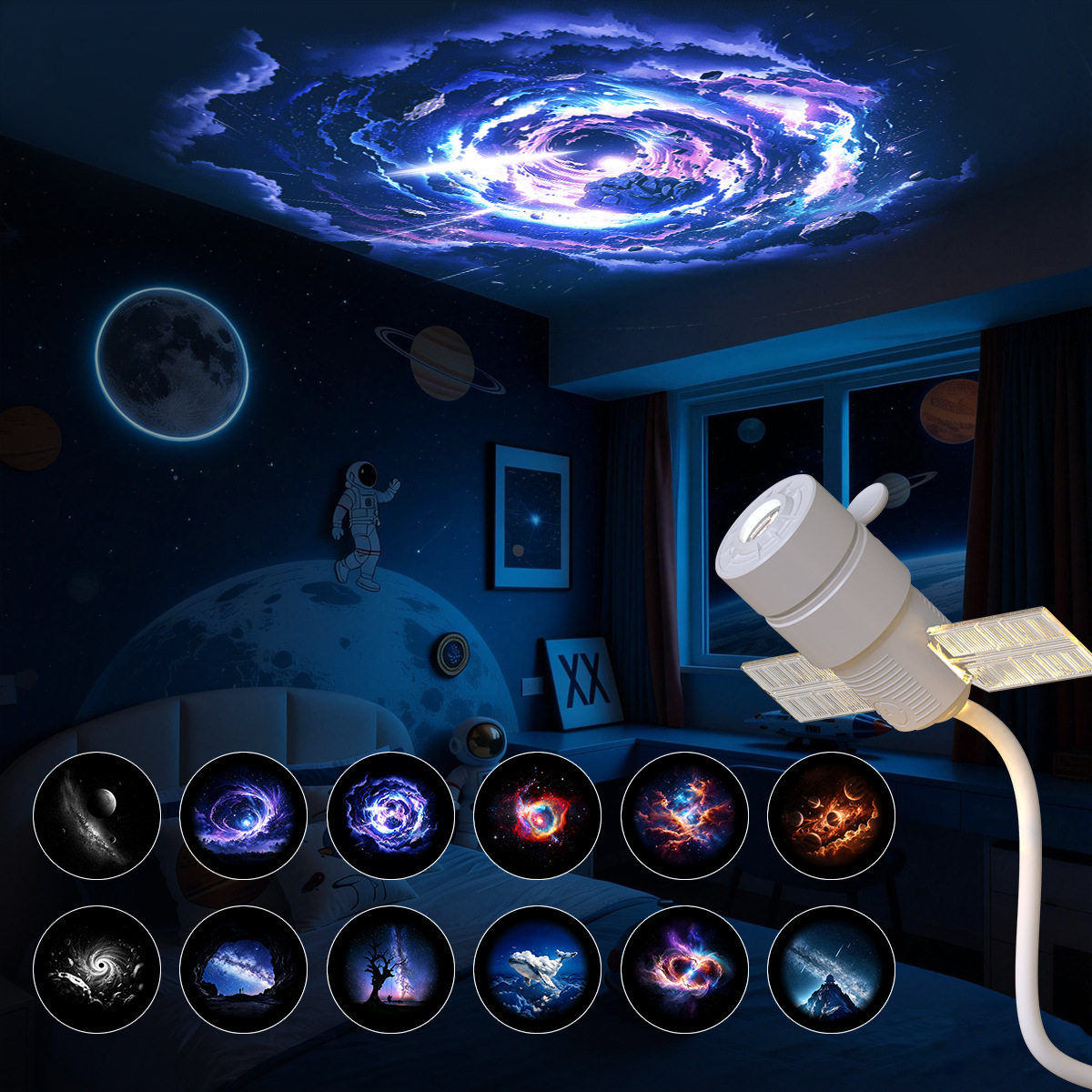 USB Starry Sky Projection Lamp with Dual Mode