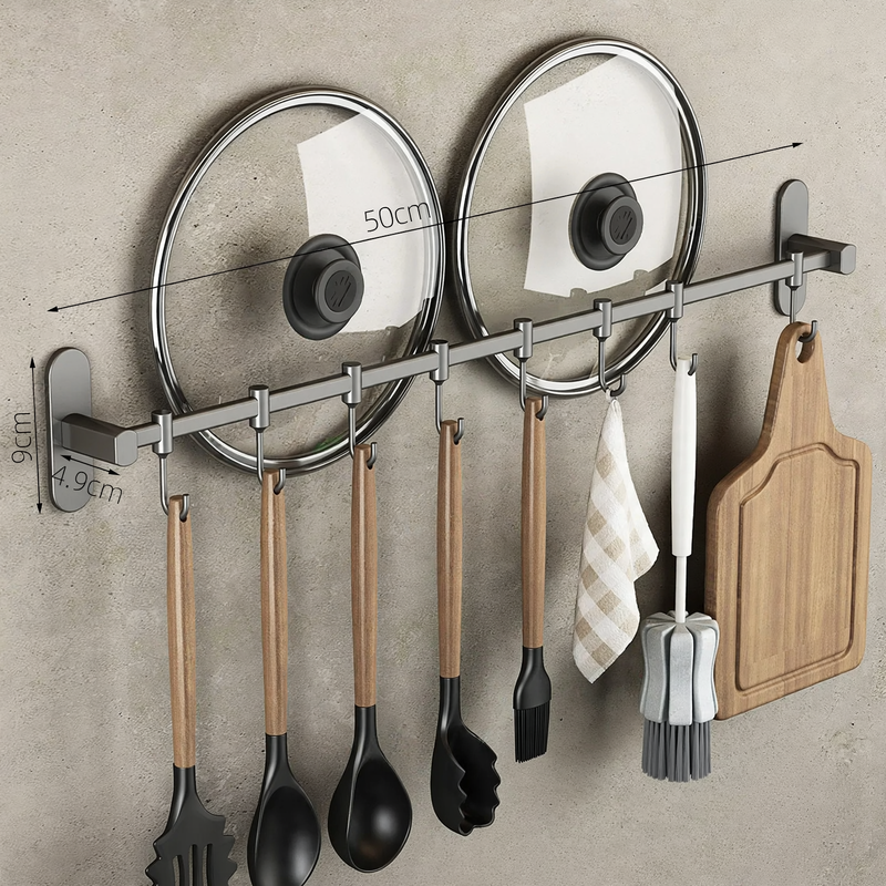 Stainless Steel Hook Strip for Kitchen Tools
