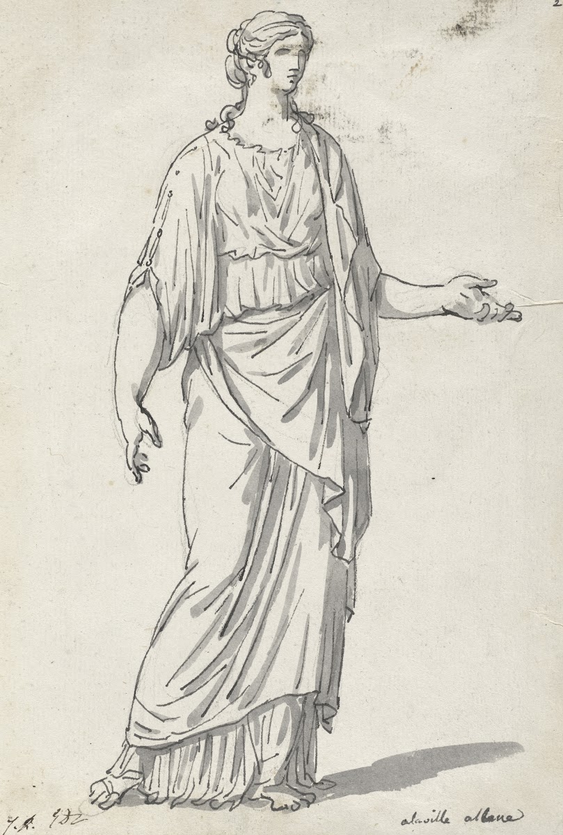 Classical Sculpture of a Woman with an Outstretched Arm 1775 80