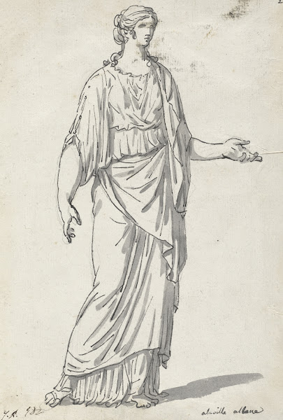 Classical Sculpture of a Woman with an Outstretched Arm 1775 80