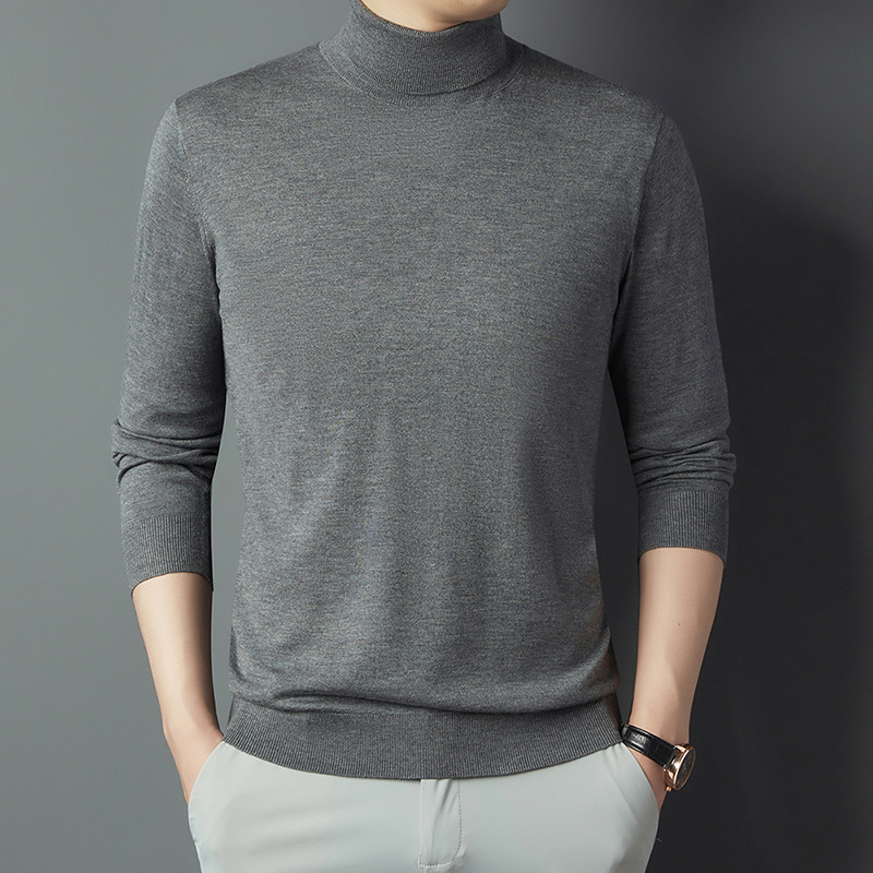 Silk and Virgin Wool Turtleneck Sweater
