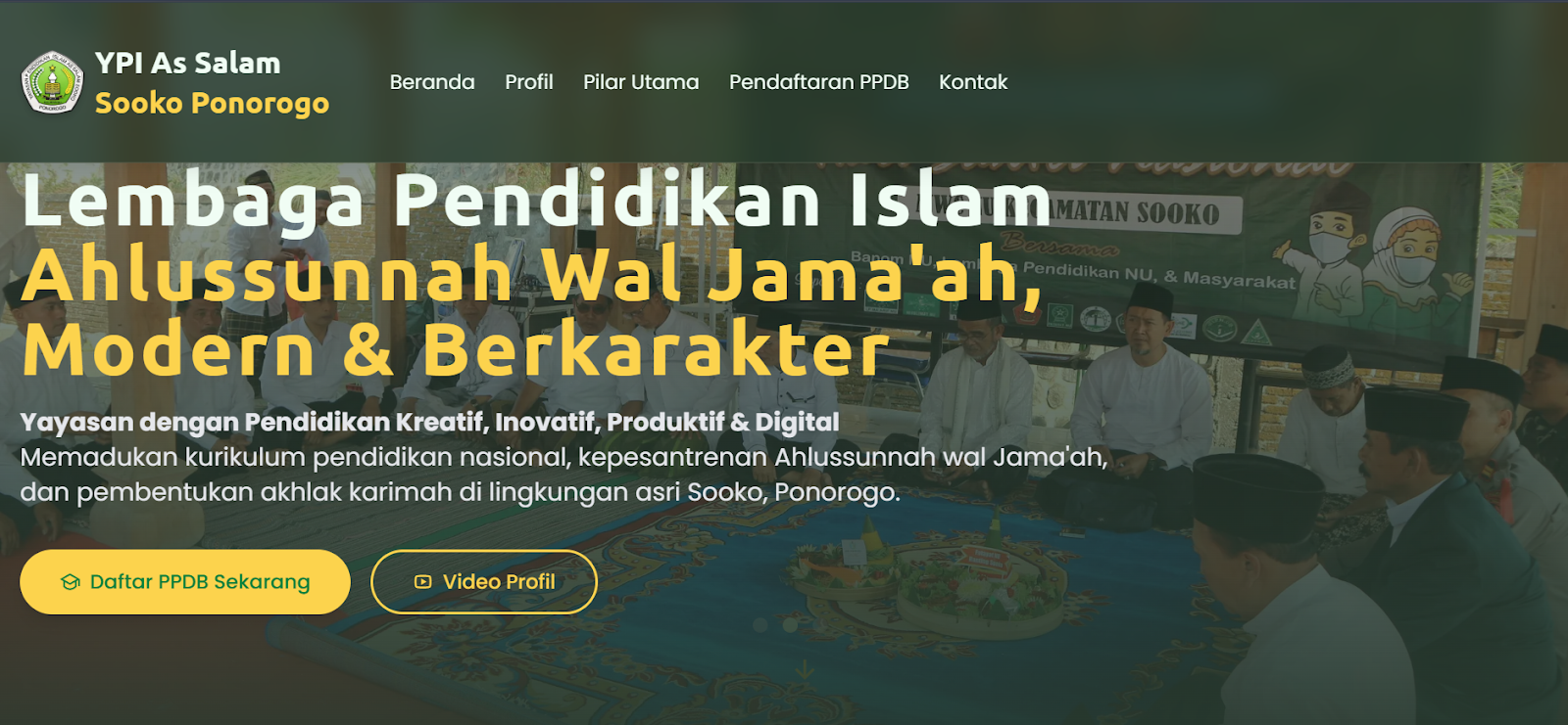 Website Profile & PPDB YPI Assalam Sooko