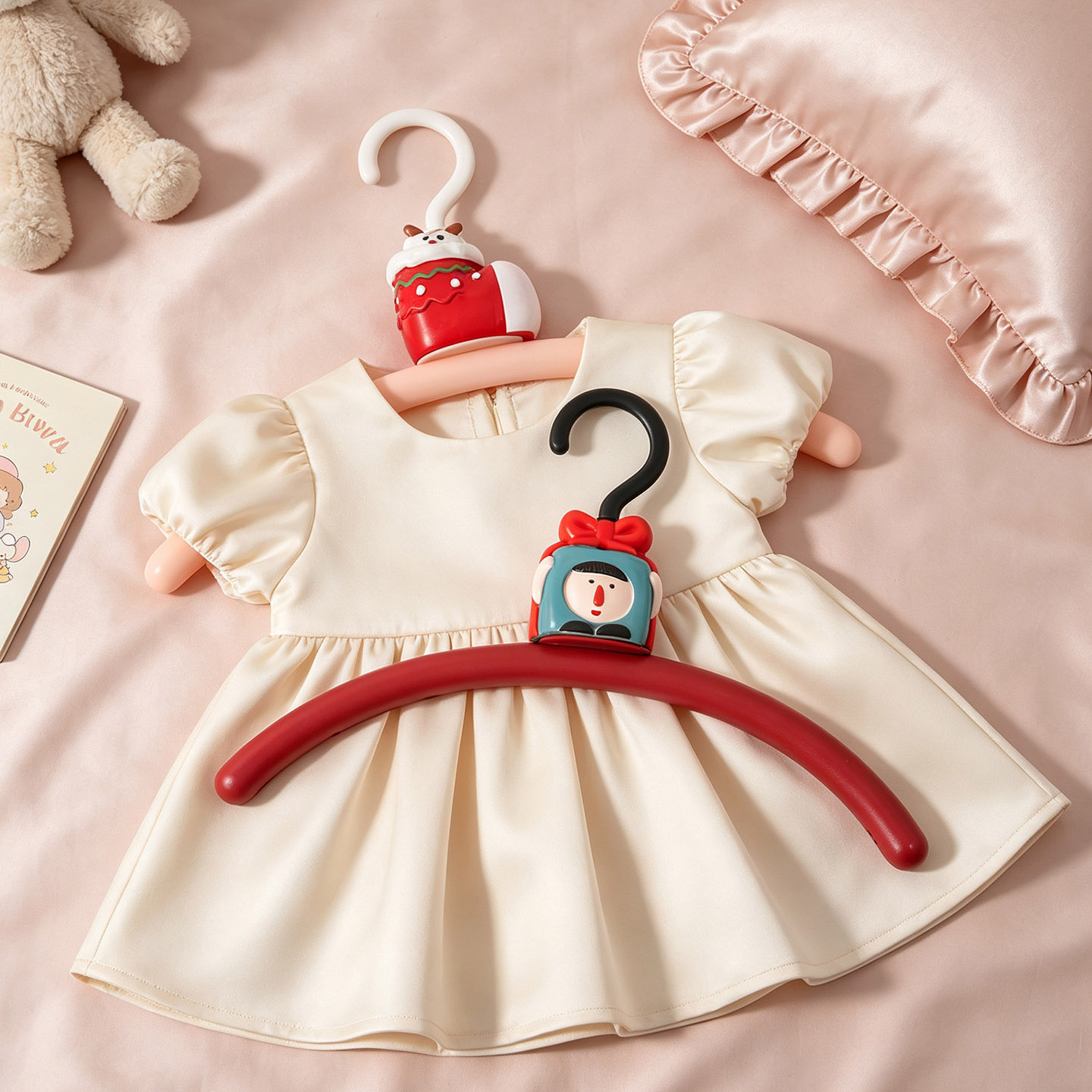Plastic hanger with Christmas design