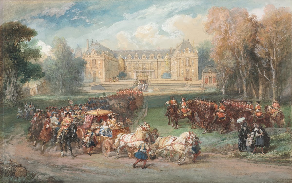 Louis XIV Driving his Coach in the Park of Versailles 1870