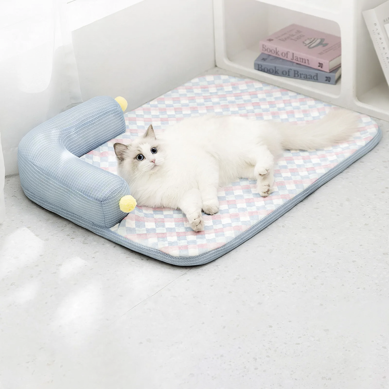 Cooling bed for cats and dogs, L-shape