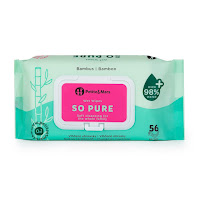 Салфетки детские PETITE&MARS влажные бамбуковые биоразлагаемые So Pure 56 шт.