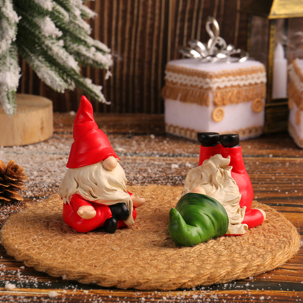 Decorative Yoga Elf Figurine for the Desk