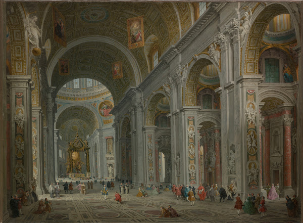 Interior of Saint Peters Rome after 1754
