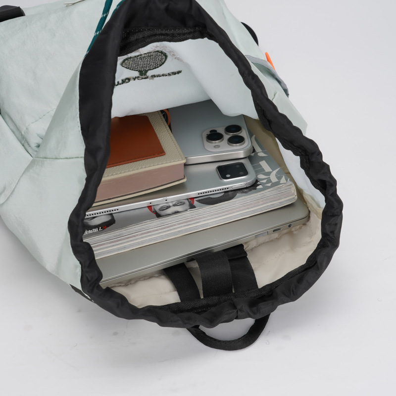 Nylon backpack, ultra-lightweight, drawstring