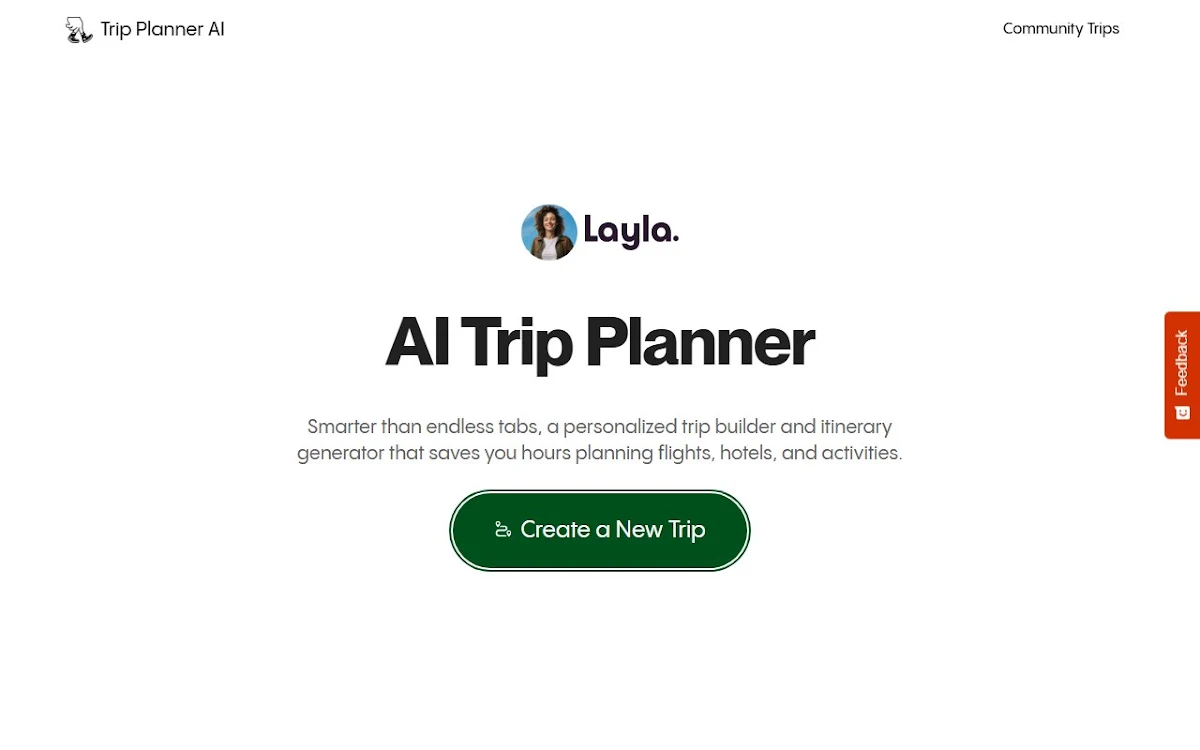 Captura de Trip Planner AI