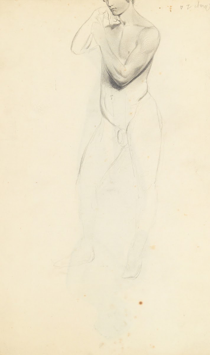 Study of a standing man 19th century