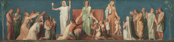 Esquisse pour léglise Saint Vincent de Paul Les trois Vertus théologales 1848