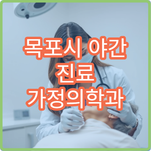목포시 야간 진료 가정의학과 병원 종합 건강상담 가능한 늦은 시간 병원 찾기